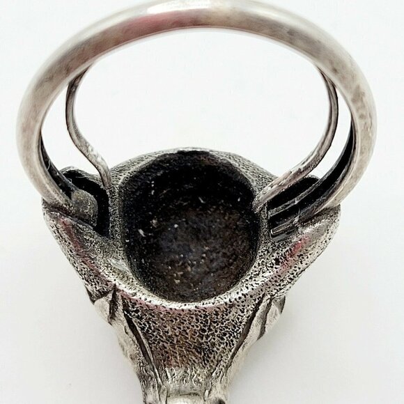Vintage Lion Head Ring Sterling Silver King of The Jungle Brutalist Sizer Inside - Picture 9 of 11